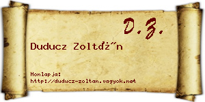 Duducz Zoltán névjegykártya